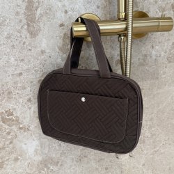 Toilettaske oph�ng brun 