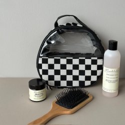 Rund toilettaske tern