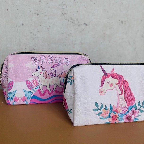 Toilettaske Unicorn mellem