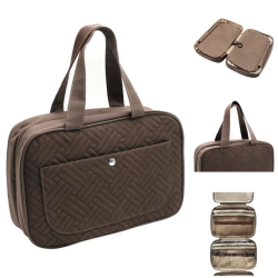 Toilettaske oph�ng brun 