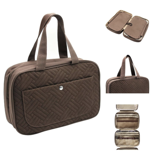 Toilettaske oph�ng brun 