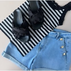 Sandal DAYSI tekstil/ skind str. 36-41