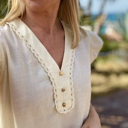 Top Sarah med v-neck 