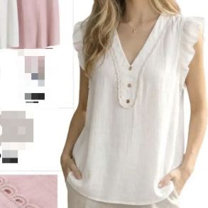 Top Sarah med v-neck 