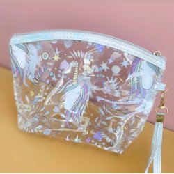 Toilettaske transparent enhjrning