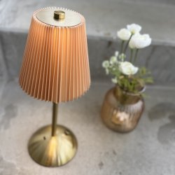 Bord lampe gylden H 30 cm