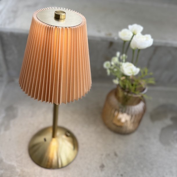 Bord lampe gylden H 30 cm