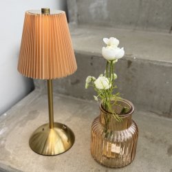 Bord lampe gylden H 30 cm