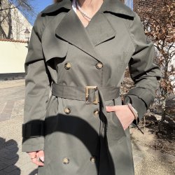 Trenchcoat Karla gr�n Str S-XL