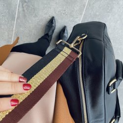 Margit rem brun / guld / sort