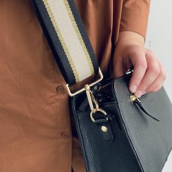 Margit rem beige / guld / sort