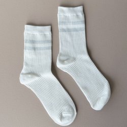  Strmper soft rib med glimmer striber str 35-41