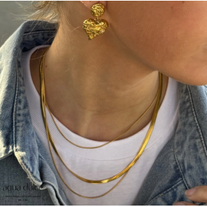 3 i 1 Halskde GOLDEN vandfast 18kt. forgyldt