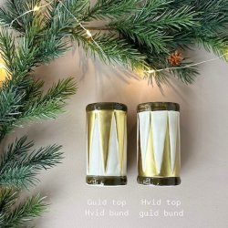 Lysestage/vase tromme D5,5x10cm keramik