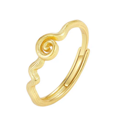 Fingerring Hurley justerbar forgyldt slv