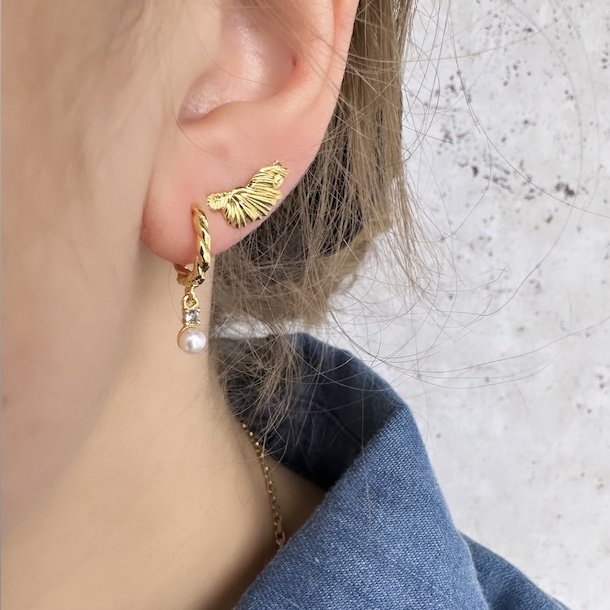 Hoops CURLY SKY 12 mm Forgyldt Slv