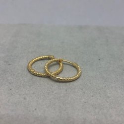 Hoops - twisted Forgyldt slv