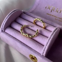 Hoops CURLY 18 mm Forgyldt Slv