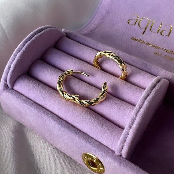 Hoops CURLY 18 mm Forgyldt Slv