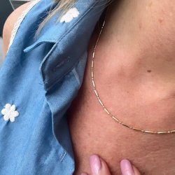 Halskde MALENA Forgyldt Slv