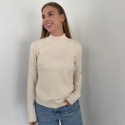 Fintstrikket bluse med turtleneck Str- L-XXL viskose miks