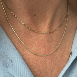 Mexi 45 cm halskde snake forgyldt