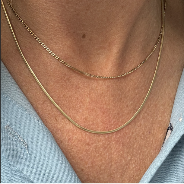 Mexi 45 cm halskde snake forgyldt