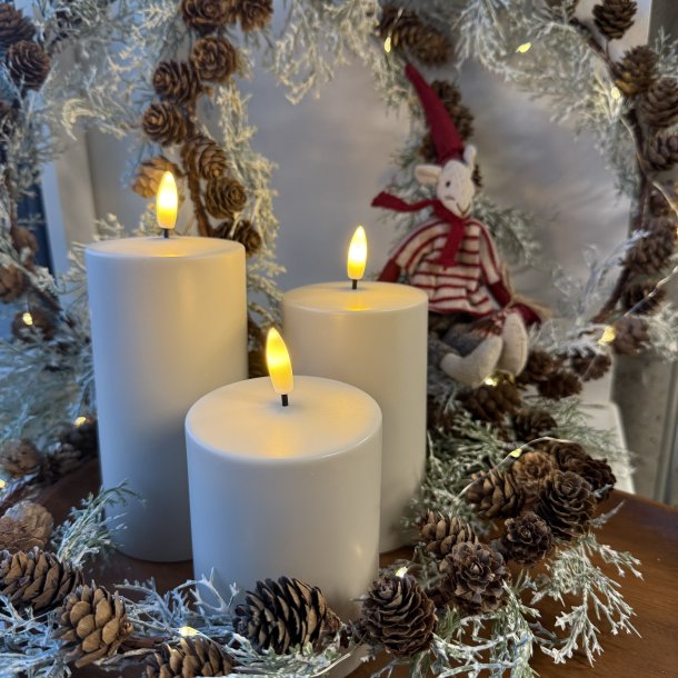 Udendrs LED bloklys i st af 3 m. fjernbetjening