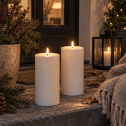 Udend�rs bloklys LED m/timer - s�t med 2 / 20 cm