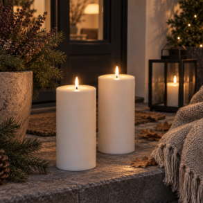 Udend�rs bloklys LED m/timer - s�t med 2 / 20 cm
