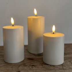 Udendrs LED bloklys i st af 3 m. fjernbetjening