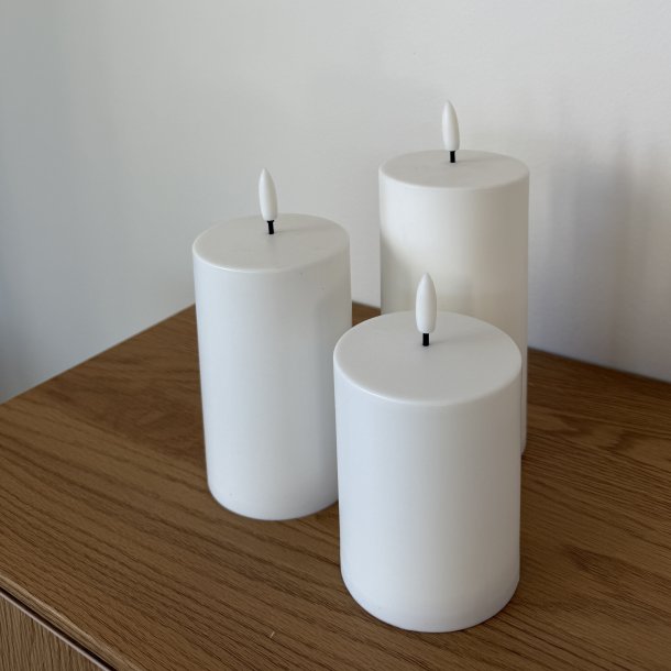 Udend�rs LED bloklys i s�t af 3 m. fjernbetjening