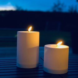 Hvide Udendrs Bloklys 100x100 mm