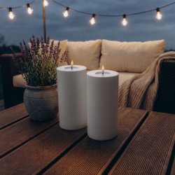 Udend�rs bloklys LED m/timer - s�t med 2 / 20 cm