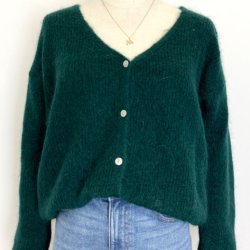 Cardigan v-hals Mohair uld miks