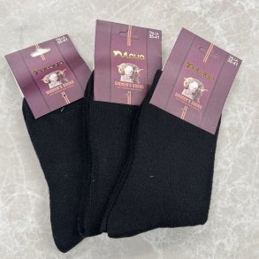 Uld str�mper dame sorte - 3 pak Onesize