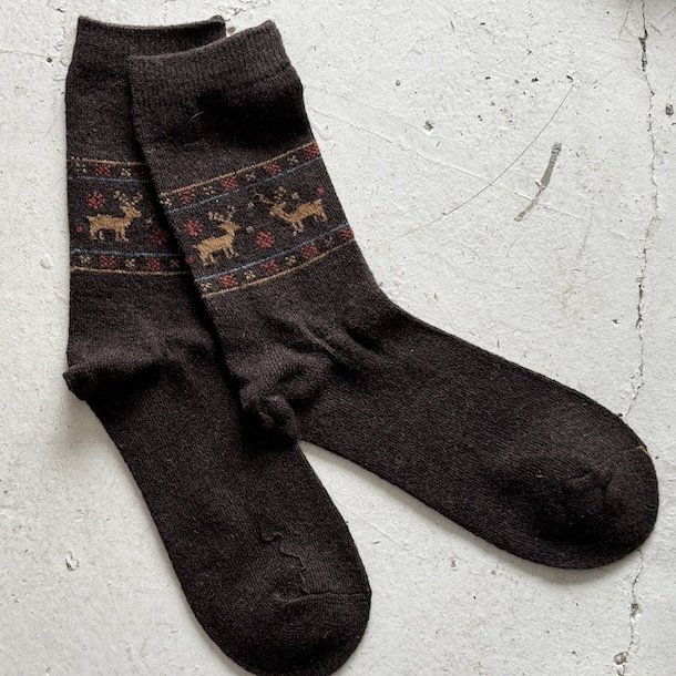 Sokker herre rensdyr angora/uld miks str. 40-46