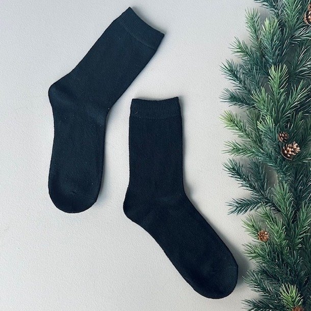 Uldstrmper sort str 40-46