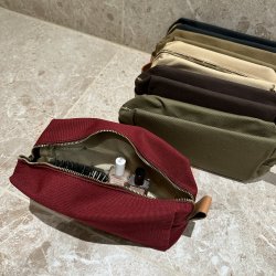 Toilettaske unisex kanvas og lder