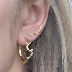 restikker Wavy forgyldt slv