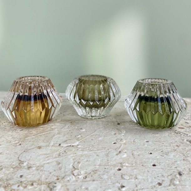 Lysestage vendbar glas