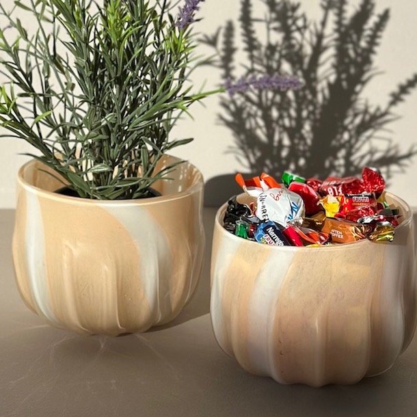 Jolie urtepotte 2-farvet GLas