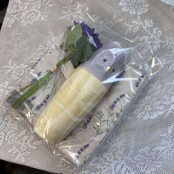 V�rtindegave i cellofan lilla