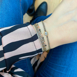 Vvet armbnd ROUGH - sliced diamond