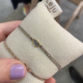 Vvet armbnd ROUGH - sliced diamond