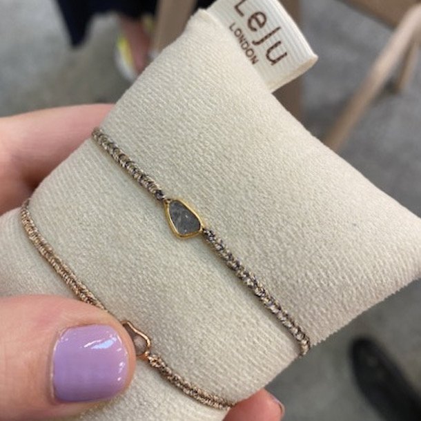 Vævet armbånd ROUGH - sliced diamond