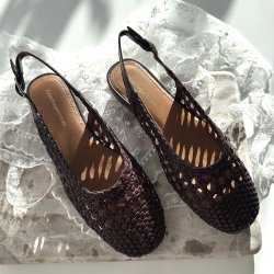 Slingback VALERIE  flettet skind str 37-41