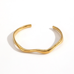 Armring SOFT BANGLE 60 MM - Guldbelagt vandfast