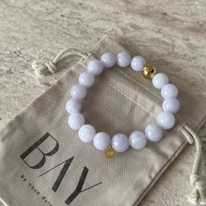 Perle armb�nd PURPLE - Guldbelagt vandfast