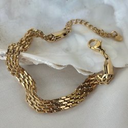 Armbnd HEAWY FRIDA vandfast 18kt. forgyldt
